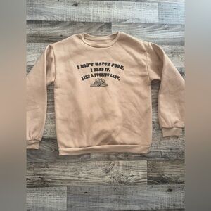Beige Graphic Sweatshirt
